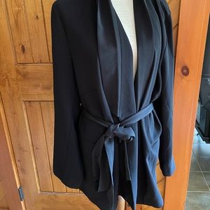 Tuxedo Belted Blazer Black Tie Jacket Size 20 Formal Glam Wedding Guest Party